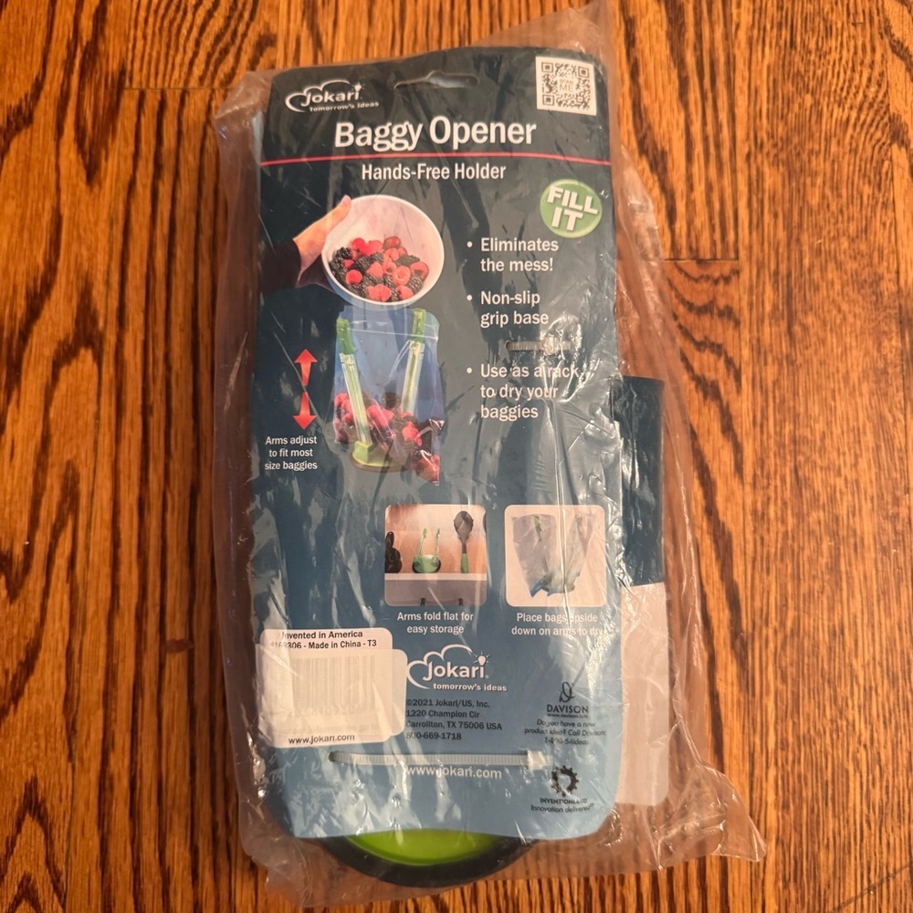 Jokari Baggy Rack Food Storage Bag Holder, Hands-Free, Pack of 2 NWT - Picture 2 of 2